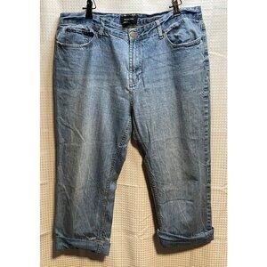 Who What Wear jeans womens 14 cuffed capri 36 x 22 blue